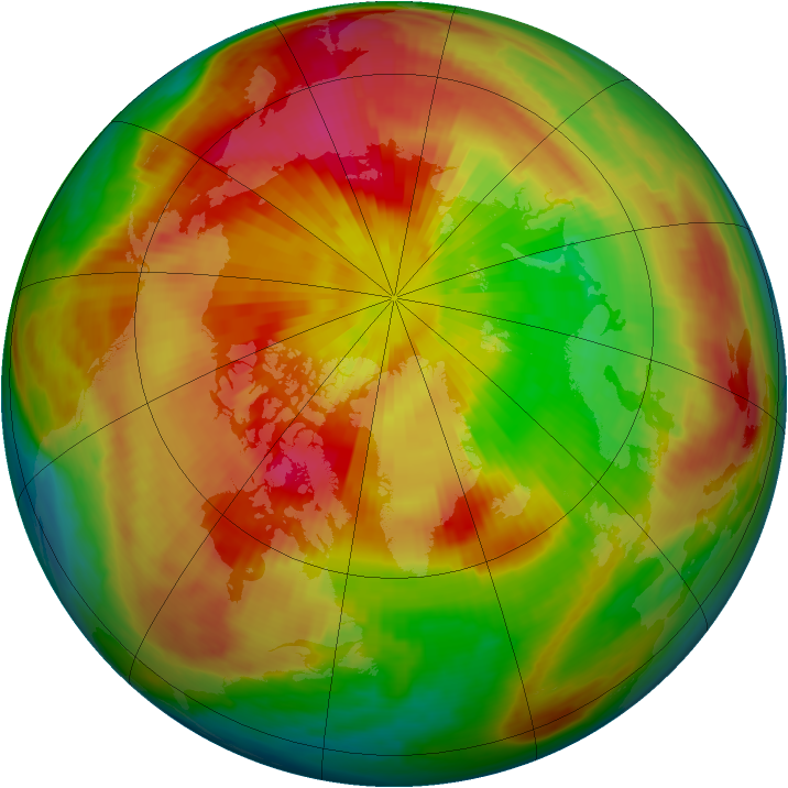 Arctic ozone map for 23 March 1998